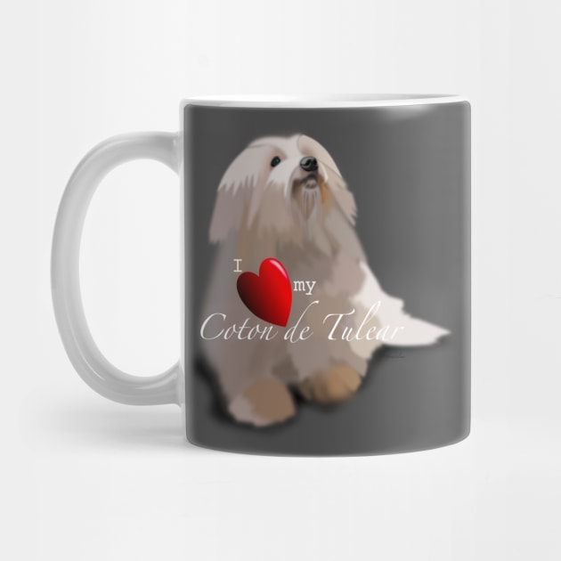 coton de tulear heart by Coton de Tulear T-shirts